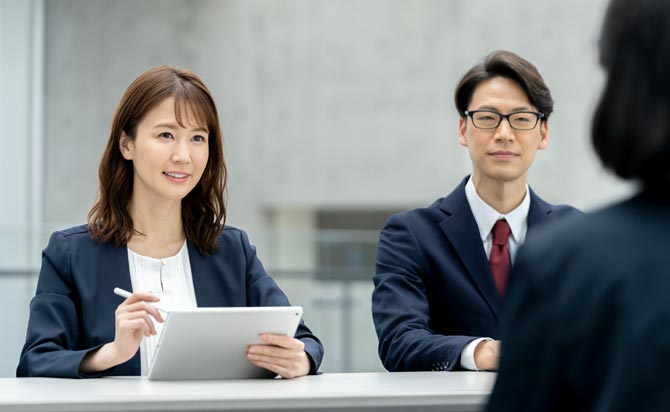面接・面談の練習をする