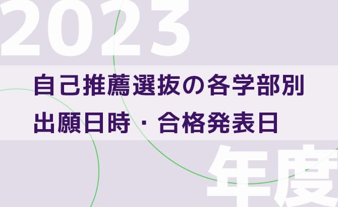 駒澤大学自己推薦選抜の入試日程