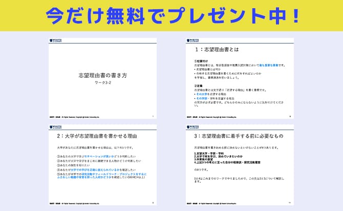 志望理由書の書き方のマニュアル資料