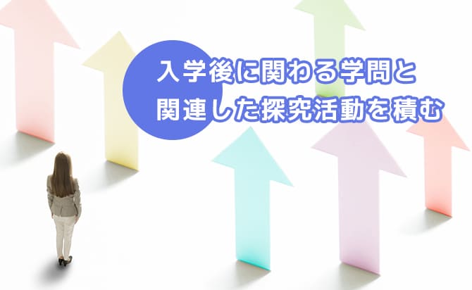 志望する学部学科と関連する探究活動を行う