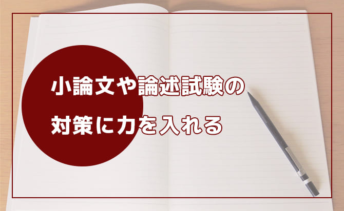 小論文や論述試験の対策に力を入れる