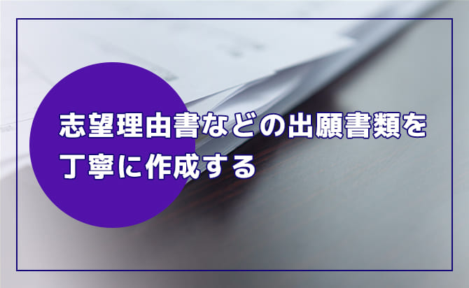 出願書類を丁寧に作成する