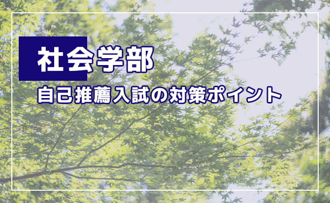 社会学部の自己推薦入試の対策ポイント