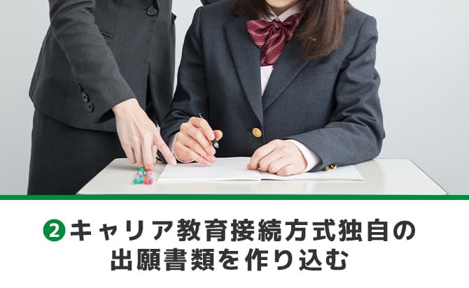 キャリア教育接続方式独自の出願書類を作り込む